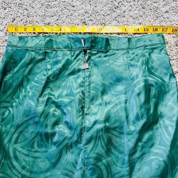Vintage 90's Green Paisley Print Tennis Golf Skirt 34 - Picture 4 of 4